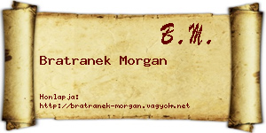 Bratranek Morgan névjegykártya